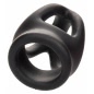 Alpha Dual Cage Ring Negru