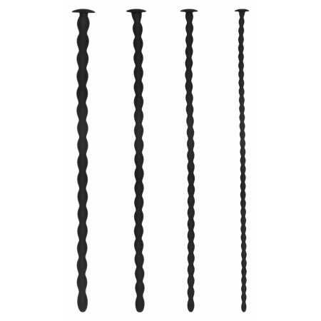 Silicone Spiral Plug Set Advanced Urethral Sounding Negru