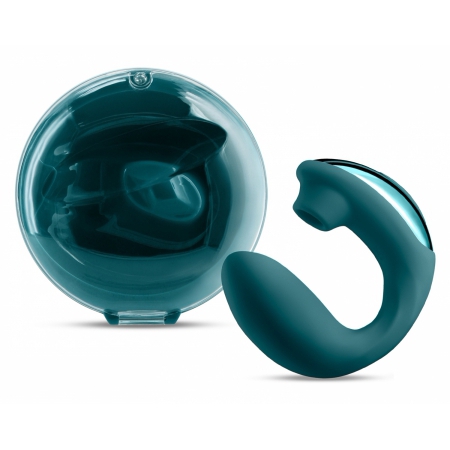 Vibrator Dublu Desire Euphoria Green – 2 Capete, Reîncărcabil Verde