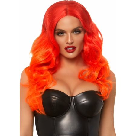 Perucă Leg Avenue Ombre Long Wavy Portocaliu