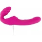 Strapless Strap On Cu 2 Vibratoare Reîncărcabil Roz
