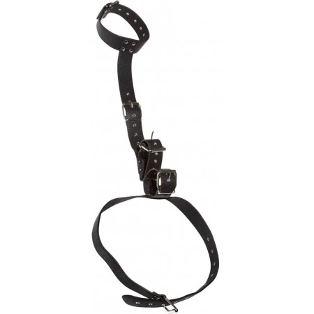 Bad Kitty Set Guler + Cătușe Reglabile Mâini Talie