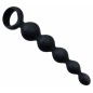 Bile Anale Din Silicon Cu Striatii 14cm Negru