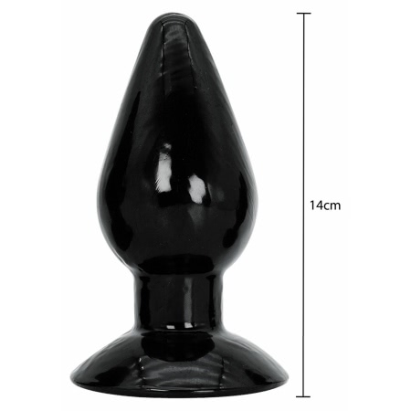 Plug Anal XXL 14 cm — Negru, Bază Lată Pentru siguranță