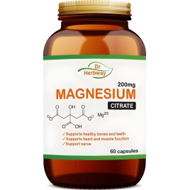 Capsule Cupid Labs cu Citrat de Magneziu 200mg 60buc