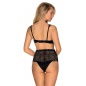 Set Obsessive Klarita cu Talie Înaltă Negru S-M