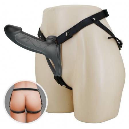 Pretty Love Landon cu Harness Reglabil și Dildo 16,8 cm Negru