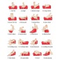 Mistress Lounge Roșu Pernă + Lounger, 20 Poziţii Versatile
