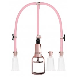 Pompa Clitoris Si Sfarcuri Set Gold Roz pe xBazar