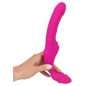 Strapless Strap On Cu 2 Vibratoare Reîncărcabil Roz