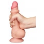 LoveToy Dildo Piele Mobila 19.5cm cu Ventuza Natural