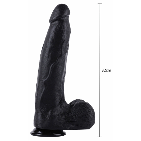 Dong XXL 32 cm Negru – Dildo Realist PVC cu Bază Largă