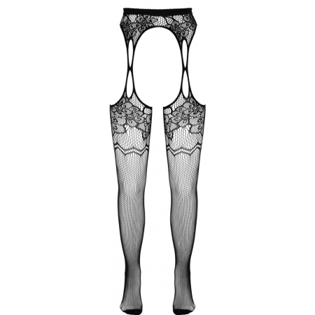 Ciorapi cu Portjartier Cottelli Collection S–L Eleganți Negru S-L