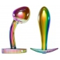 ANOS Set 2 Pluguri Anale Metalice curcubeu, Greutate Optimă Multicolor