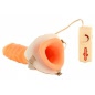 Strap-on Cu Vibratii Hollow Extender Natural