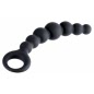 Bile Anale Din Silicon Cu Striatii 18cm Negru