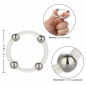 Inel Penis Steel Beaded Silicone Transparent