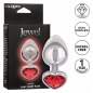 Jewel Large Ruby Heart Plug Rosu