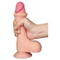LoveToy Dildo cu Piele Mobila Realist 19.5cm Natural