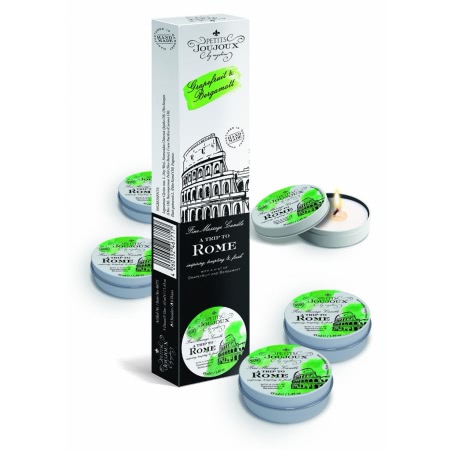 Candle Rome Pack of 5 Alb