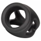 Alpha Dual Cage Ring Negru