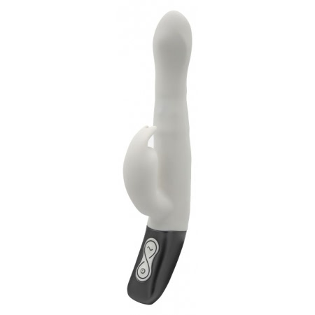 TITANZ 8.5 SILICONE RECHARGEABLE VIBRATOR IN IVORY WHITE