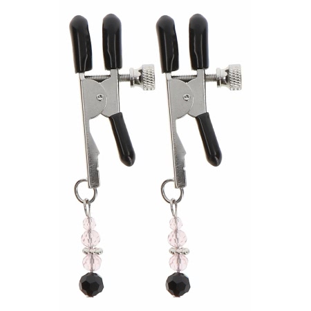 Adjustable Clamps With Beads Argintiu