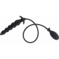 Plug Anal Gonflabil Striat Negru | 18.5–23 cm