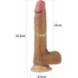 Dildo Realist Nature Penis Strat Dublu Silicon 20 cm Maro