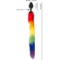 Plug Anal You2Toys cu Coadă Pufoasă Rainbow 42 cm Negru