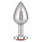 Jewel Large Ruby Heart Plug Rosu