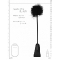 Crop With Feathers Negru