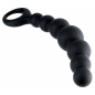 Bile Anale Din Silicon Cu Striatii 18cm Negru