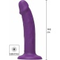 Vibrator Dong 19,5 cm Reîncărcabil IPX7, Compatibil Hamuri Mov
