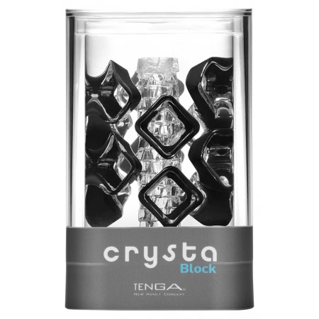 Masturbator Cu Vibratii Tenga Crysta Block Transparent