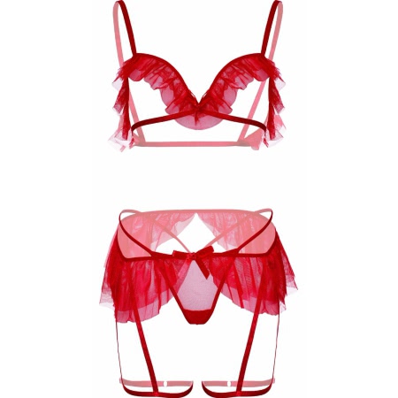 Set Leg Avenue Bralette Rosu XS-L