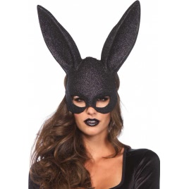Masca Glitter Masquerade Rabbit Negru pe xBazar