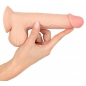 Dildo Nature Skin 18.7 cm cu Piele Mobilă și Ventuză