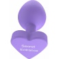 ToyJoy Secret Heart Plug Anal Din silicon 8 cm Bază Inimă Mov