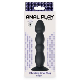 Plug Anal Vibrant ToyJoy Large — 17 cm, Reîncărcabil Negru