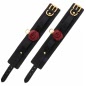 Wild Roses Wrist Cuffs Negru