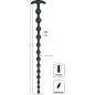 Black Velvets Anal Beads Negru