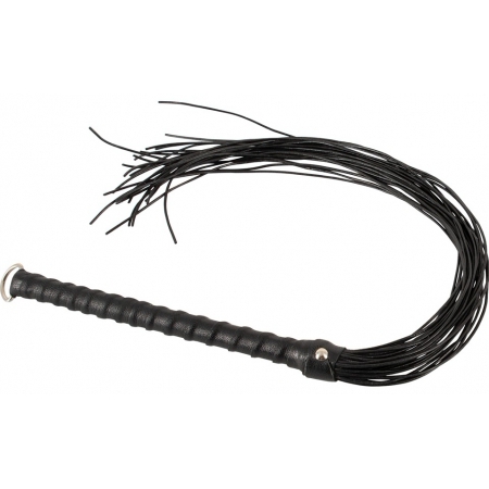 Flogger ZADO Din Piele 70 cm — Control Precis, Discret Negru