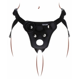 Ham Strap-On TOYJOY cu Gaură De Plăcere, Negru