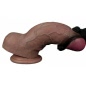 Lovetoy Dildo 25cm Silicon Dublu Strat cu Ventuza Maro