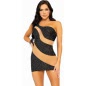 Rochie Leg Avenue Asymmetrical Negru L