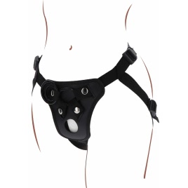 Ham Strap-On TOYJOY cu Gaură De Plăcere, Negru