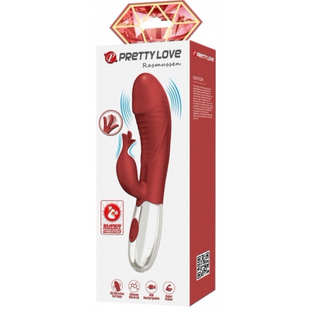 Pretty Love Rasmussen — Stimulator Dual, 30 Moduri (Roșu)