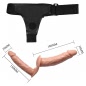 Debra Strap-On Dublu Realist, Ham Reglabil 15/18 cm