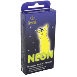 Prezervative Fosforescente AMOR NEON 6 buc pe xBazar